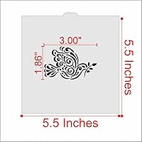 Vista 2 de Designer Stencils - Paloma de la paz con rama de olivo