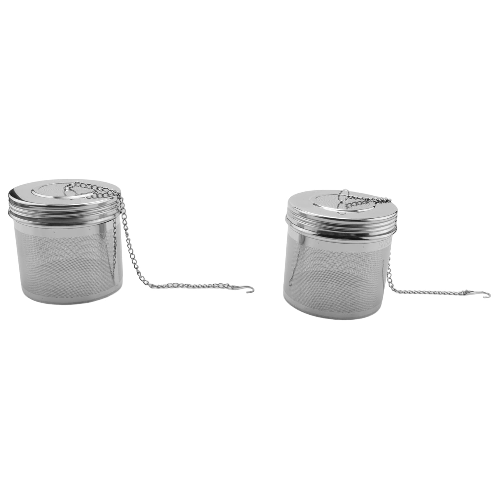 CTRLZS 2 Pack Large Tea Ball Infuser for Loose Leaf Tea & Spice Infuser for Cooking, Threaded Lid, Extra Fine Mesh Tea Strainer