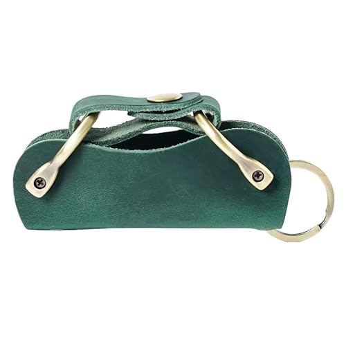 [EKLMCFS] �A�V�����e�B�W�� Genuine Leather Key Bag Men Women Keychain Wallet Cowhide Housekeeper Case Car Holder(Green)