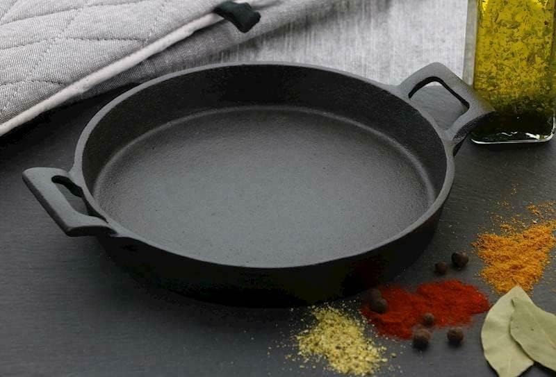 ANBID Cast Iron Skillet Frying Fry Grill Cook Bake Griddle Oven to Table Round Pan (Color : Onecolor)
