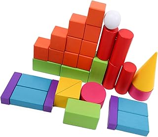 TOYANDONA 32 Peças Modelo De Cognição Em Forma De Modelo De Ensino Modelo De Matemática Cilindro Brinquedo De Madeira Modelo De Educação Escolar Primária Brinquedos Montessori De Madeira