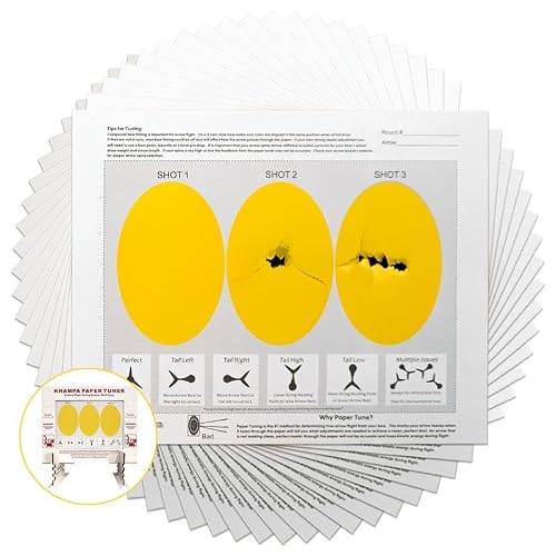 Khampa Archery Paper Tuner Refills,16.9" x 14.4", Pack of 20