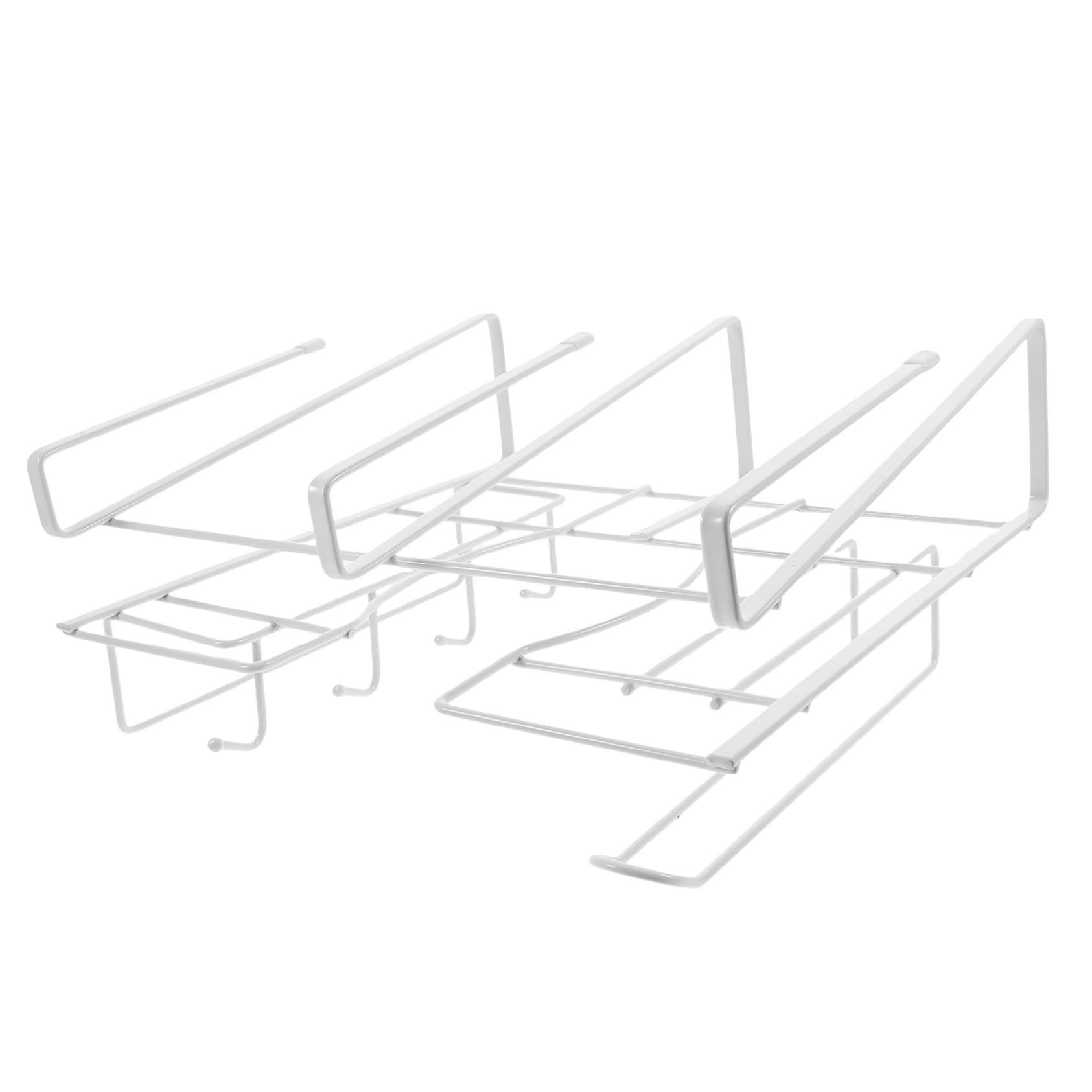 Porta Utensili da Cucina Sottopensile in Ferro Bianco, Design senza Fori, Portata Elevata, per Cucchiaio e Utensili, per Casa