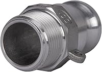 Vista 3 de 2 piezas de aluminio Camlock (1 pulgada F) accesorios de manguera de leva y ranura, accesorios de bloqueo de leva adaptador macho x rosca NPT macho