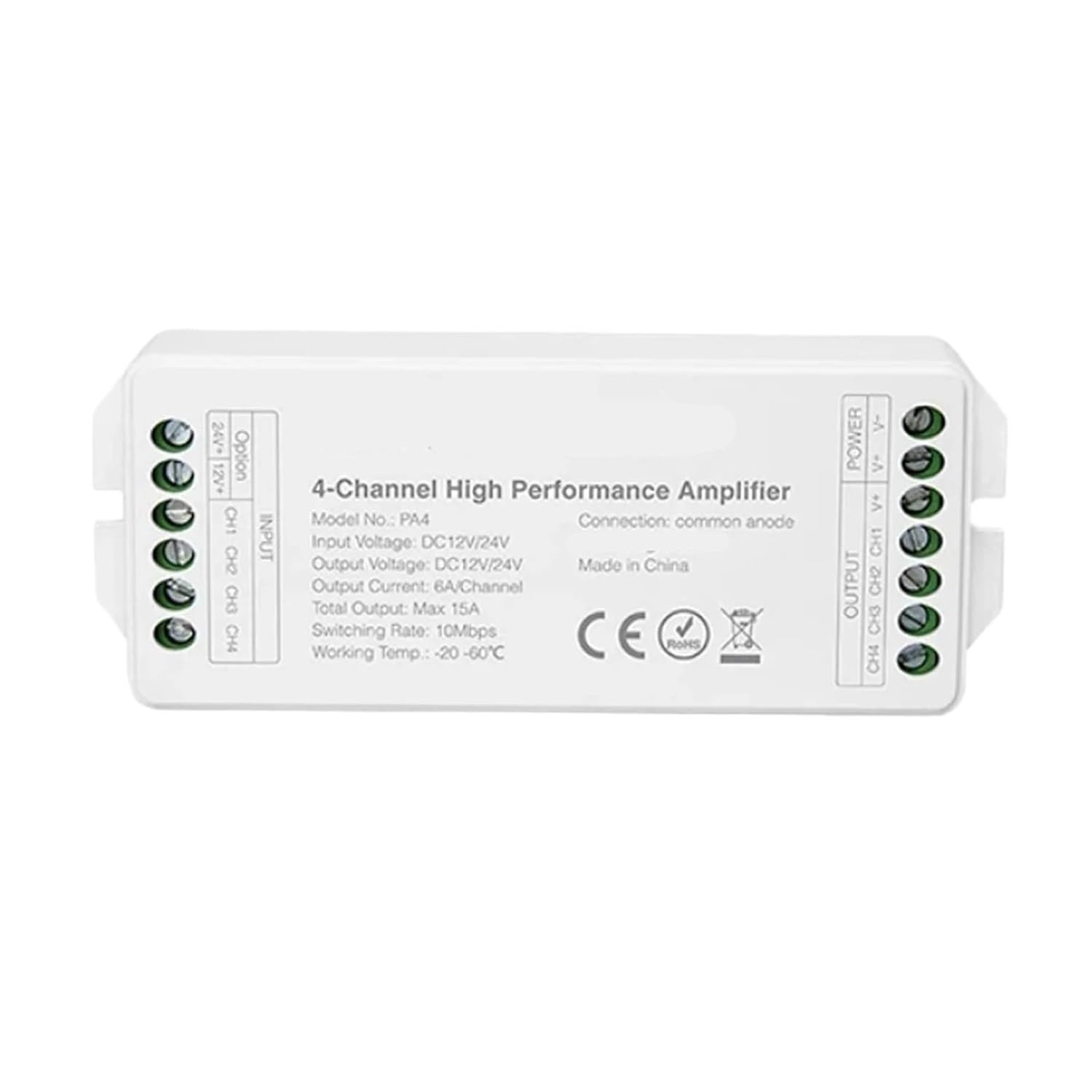 High Performance Amplifier 1CH 4CH 5CH Channel PA1/PA4/PA5 12V/24V 15A 25A(4CH PA4)