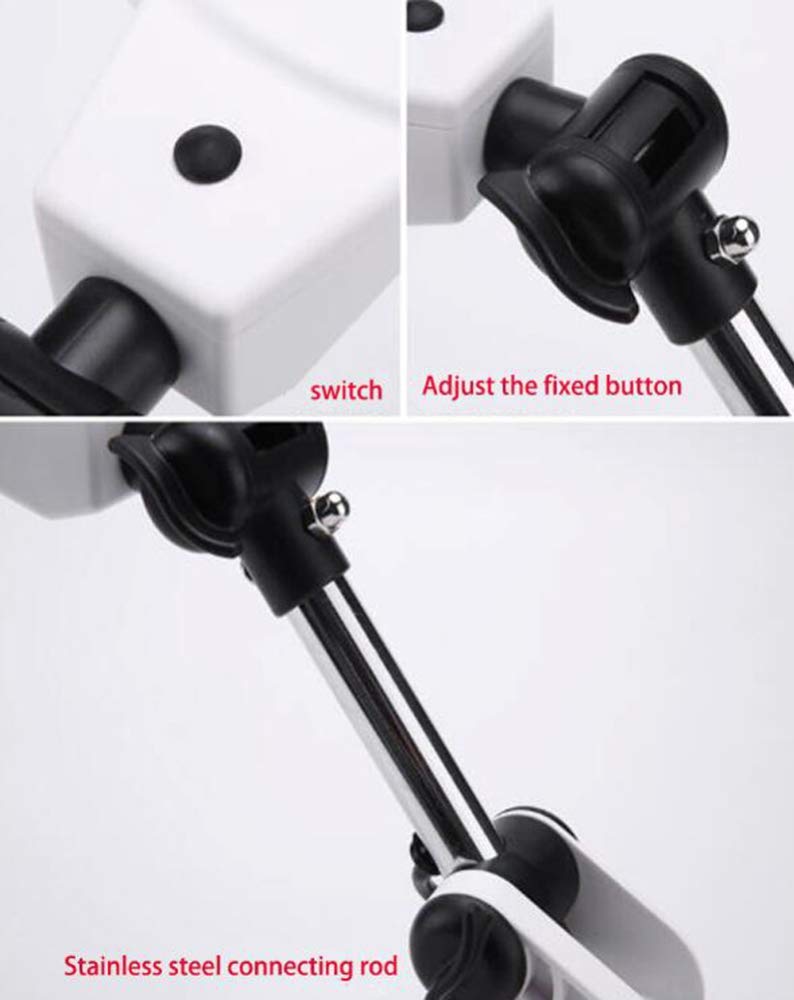 Tragbare Tischlupe Mit Freihändiger Vergrößerung, 2-5-Fache Led-Faltlupe, Leselupe Für Reparaturen, Hobby Und Bastelarbeiten (A by/A)