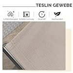 PURPLE LEAF Sonnenliege 2er-Set Aluminium Beige