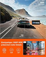 VANTRUE E1 lite Mini Dashcam WiFi vorne 1080P HDR/30fps mit Sprachsteuerung, 1,54'' IPS Versteckte Dash Cam Auto, 160 ° Nachtsicht, 24Std.Parküberwachung, GPS, G-Sensor, Loop Aufnahme, Max. 512GB – Ansicht 3