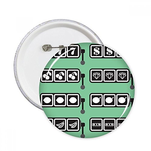 Badge rond machine à sous avec illustration de motif multicolore taille M pour vêtement