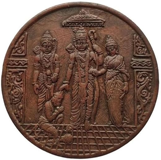 50 Grams UK Copper Ram Darbar Temple Token for Collection and Pooja