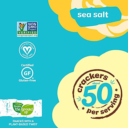 Real Food From the Ground Up Cauliflower Crackers - 6 Pack (Sea Salt, Crackers)