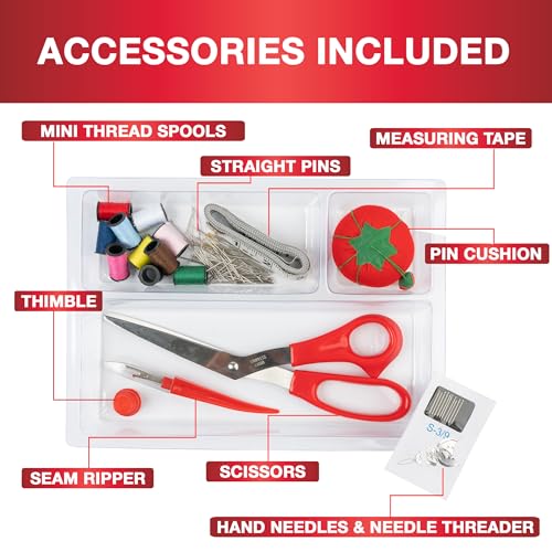 SINGER 07232 Sewing Basket with Sewing Kit Accessories