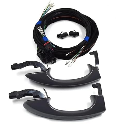 YABXINHE Car Rear KESSY Door Handle&Cable Keyless Entry Compatible for VW MQB Golf MK7 Touran Jetta T-ROC Octavia Kodiaq Superb Parts Accessories