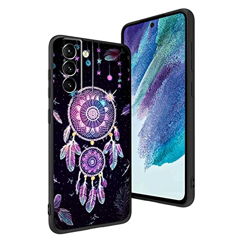 Compatible With Samsung Galaxy S23+ Plus Dreamcatcher Case, Purple Dreamcatcher Mandala Flower Fashion Pattern For Samsung Case Girls Women, Flexible Silicone Shockproof Case For Samsung #TOP3