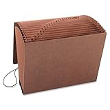 Smead TUFF Expanding File, Alphabetic (A-Z), 21 Pockets, Flap and Elastic Cord Closure, Letter Size, Redrope-Printed Stock (70318)