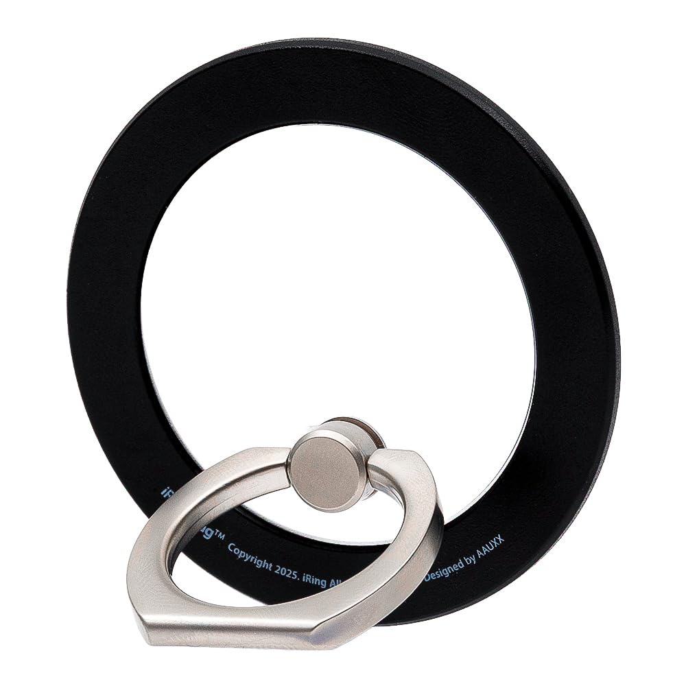 Soporte magnético para evitar caídas de iPhone con anillo MagSafe negro 8