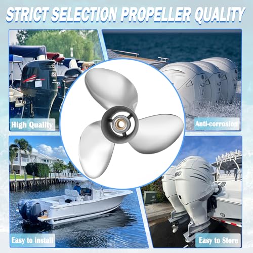 Upgrade 15 X 21 OEM 990C0-00840-21P Stainless Steel Outboard Boat Propeller Fit Suzuki Engines DT/DF150/175/200/225HP DF250/300HP 15 Spline Tooth 3 Blades RH by PropelTech - Image 6