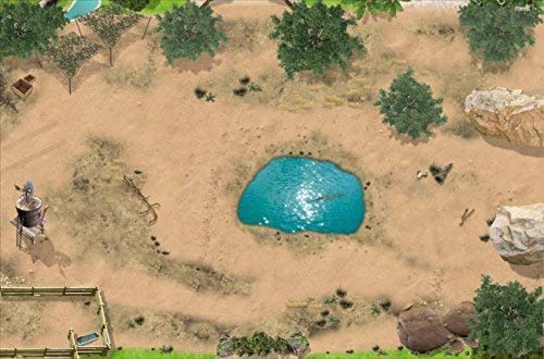 Safari Spielteppich | SM08 | Hochwertige Spielmatte für das Kinderzimmer | ideales Zubehör zu Spiel-Figuren von Schleich, Playmobil, Papo, Bullyland & Co | 150 x 100 cm | STIKKIPIX