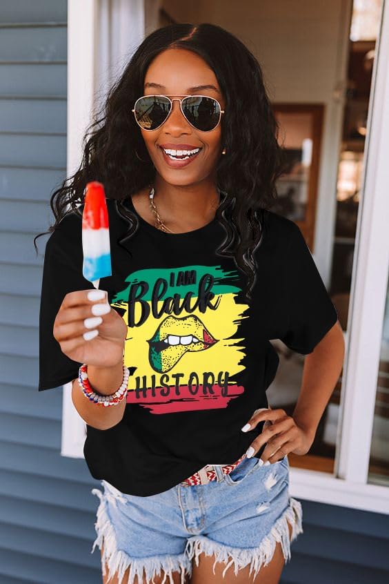 KIDDAD Black History Shirts for Women: Black History Month Shirt African American T Shirt MLK Shirt Black Graphic Tee - Image 4