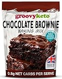 Groovy Keto Chocolate Brownie Mix – 0.8g Net Carbs Per Brownie | Low Carb, Sugar Free | Keto Friendly, Gluten Free Baking Mix, Fudgy Texture