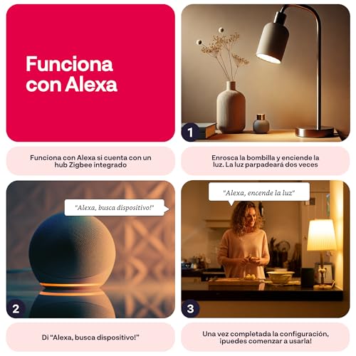 innr Zigbee E14 Bombilla Inteligente, Funciona con Hue* y Alexa (requiere puente), Luz LED Blanca y Colores, 16 Millones de Colores, Lámpara RGB, Regulable, 500 Lúmenes - 2 piezas - imagen 8