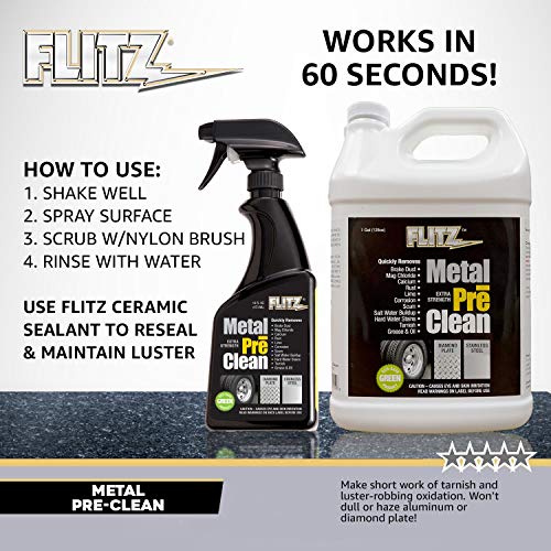 Flitz Industrial Strength Metal Pre Clean To Remove Corrosion, Rust, Calcium, Lime And More, Works In 60 Seconds, 1 Gallon #TOP3