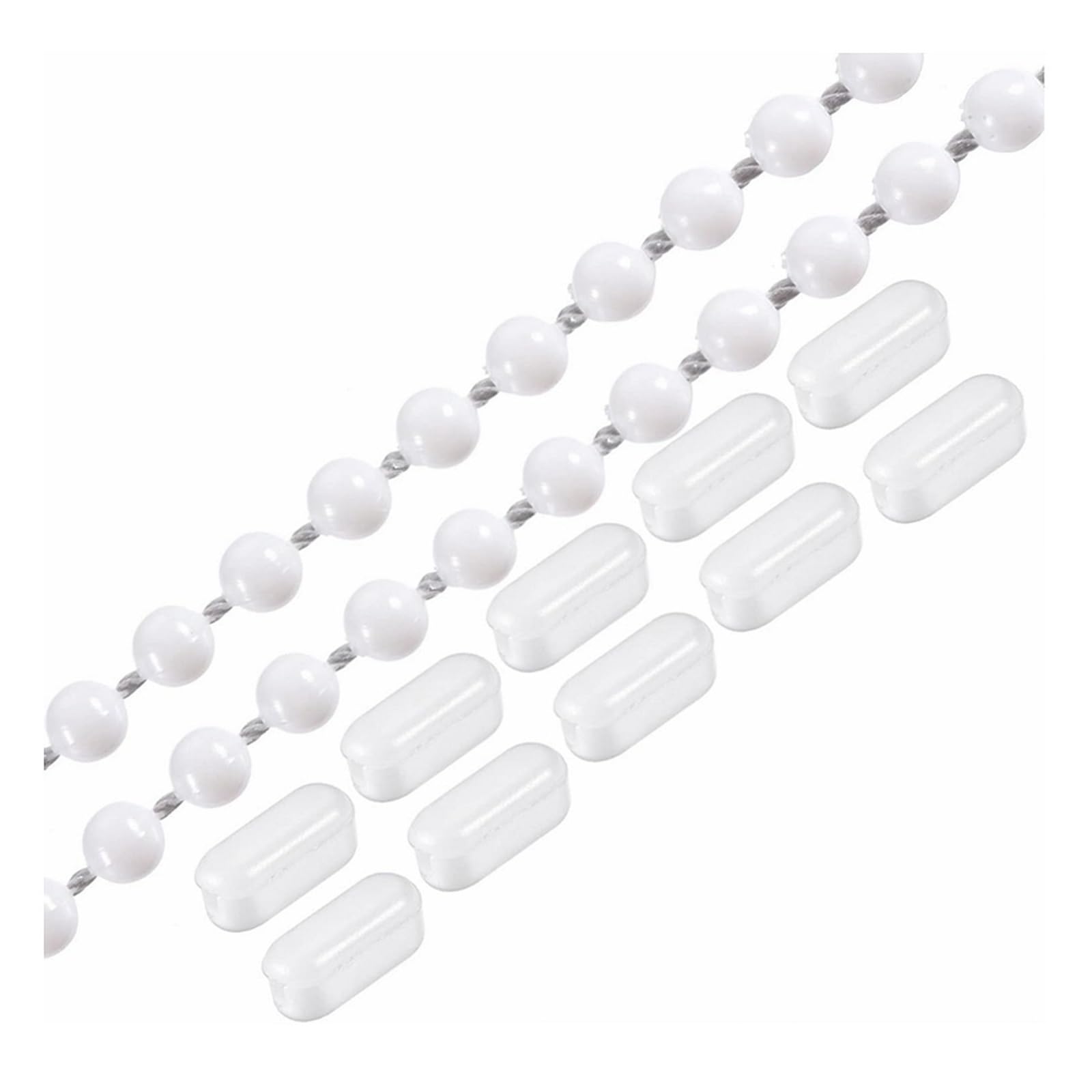Yeobezn Blind Chains Connectors 10Pcs 10 Meter Bead Set Modern Minimalist Style Curtain Blind Accessories Plastic Material