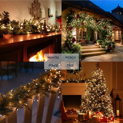 Joiedomi Clear Christmas String Lights Indoor,300(2x150) Mini Warm White Fairy Light,62.4FT Lighting Decor for Patio Dorm Classroom Bedroom Holiday Wedding Party Garland Birthday Festival,Green Wire by Joiedomi - Image 3