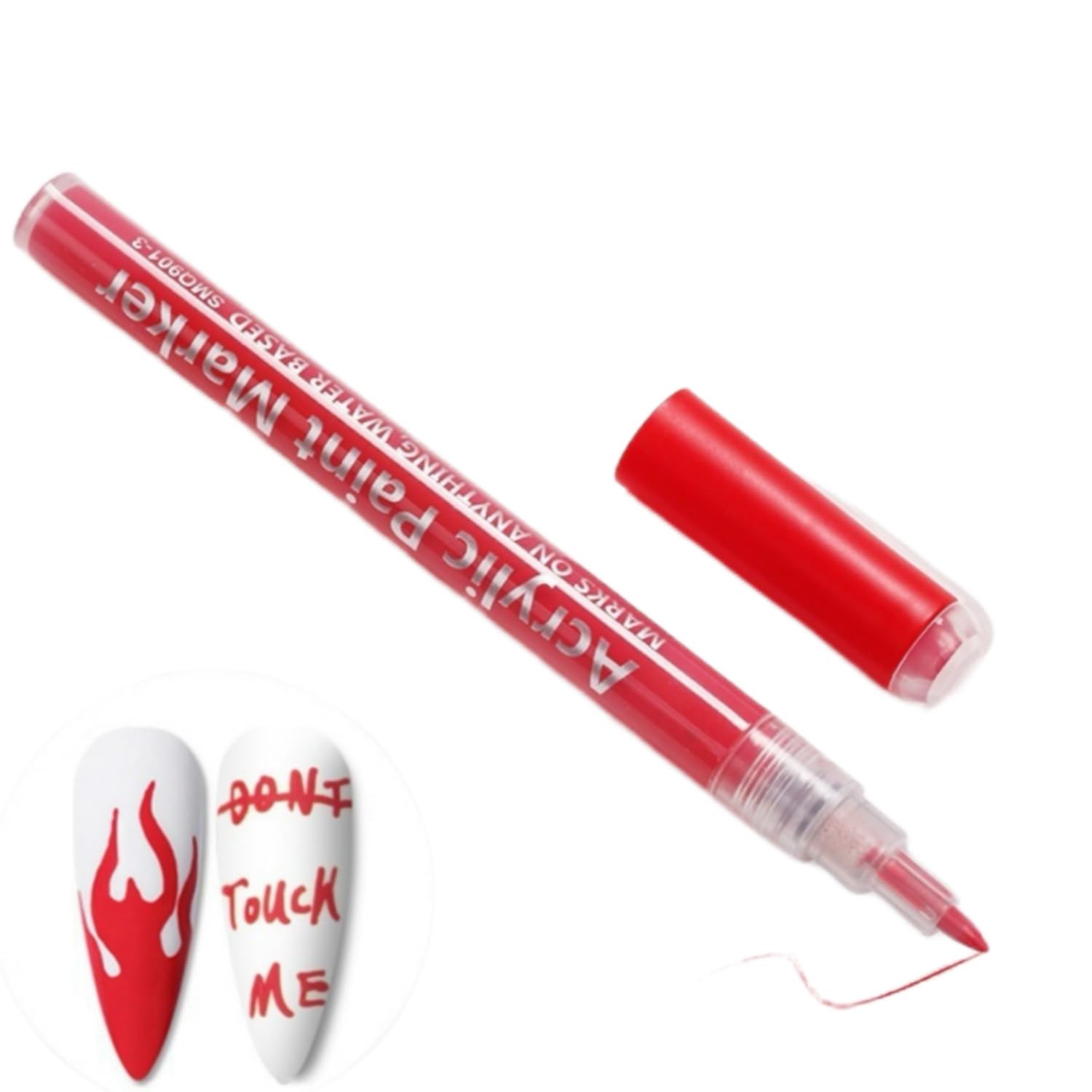 Nail Polish Pens Quick Dry, 1 PCS Nail Art Pen, Nail Art Markers, Acrylic Paint Pens, Nail Pencil, DIY Drawing Painting Liner Pen, Nail Design for Nails DIY French Manicure (White)