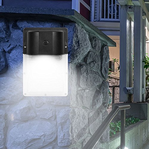 Cinoton 13W Led Wall Pack Light With Dusk To Dawn Sensor, 1600Lm[100-277Vac/100W Hid/Hps Equiv.] Ip65 Waterproof Outdoor Security Flood Lighting For Garage Warehouse Garden Patio 5000K-Daylight 1 Pack #TOP5