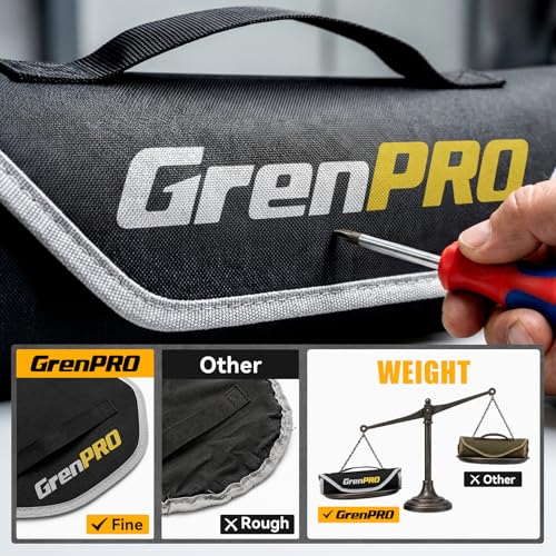 Image of GRENPRO Ratchet Wrenches Set, Ratcheting Wrench Set With Roll Up Pouch, 11PC SAE Large Small 9 /32 To 3 /4 Long Open End Socket Wrench Organizer With Color Ring & Gauge, Big Combination Wrench Tool Sets