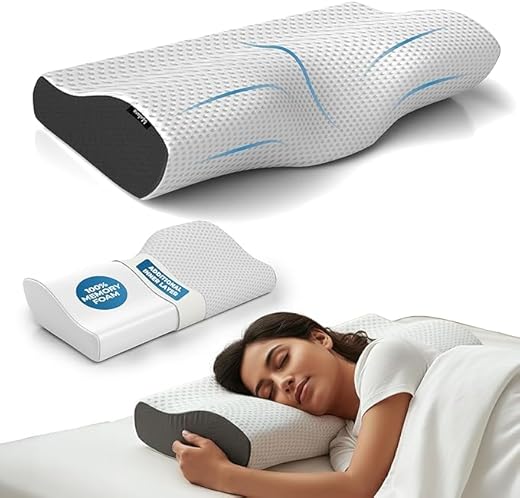 Lifelong Cervical Pillow for Neck Pain | Orthopedic Memory Foam Neck Pillow for Sleeping |Cervical Support for Spondyliti