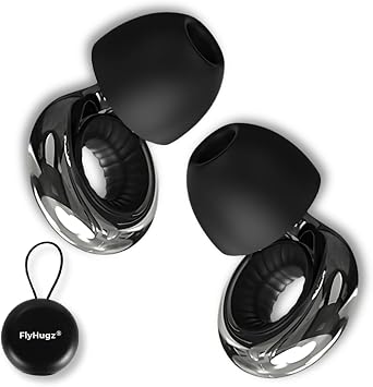 FlyHugz Grey Noise Cancelling Ear Plugs with Carry Case