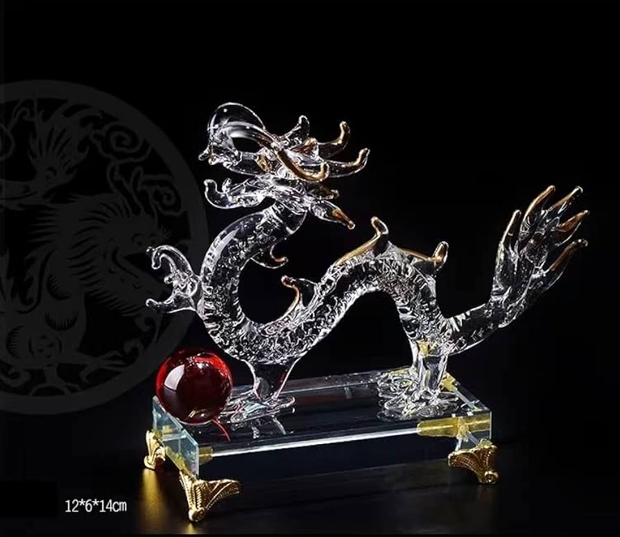 クリスタル 龍 ドラゴン 置物 傷あり 【公式通販】