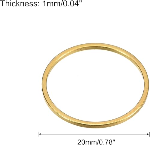 Miniatura 2 de MECCANIXITY Aretes redondos con cuentas, anillo de enlace de bisel abierto de círculo, anillo de enlace para hacer joyas
