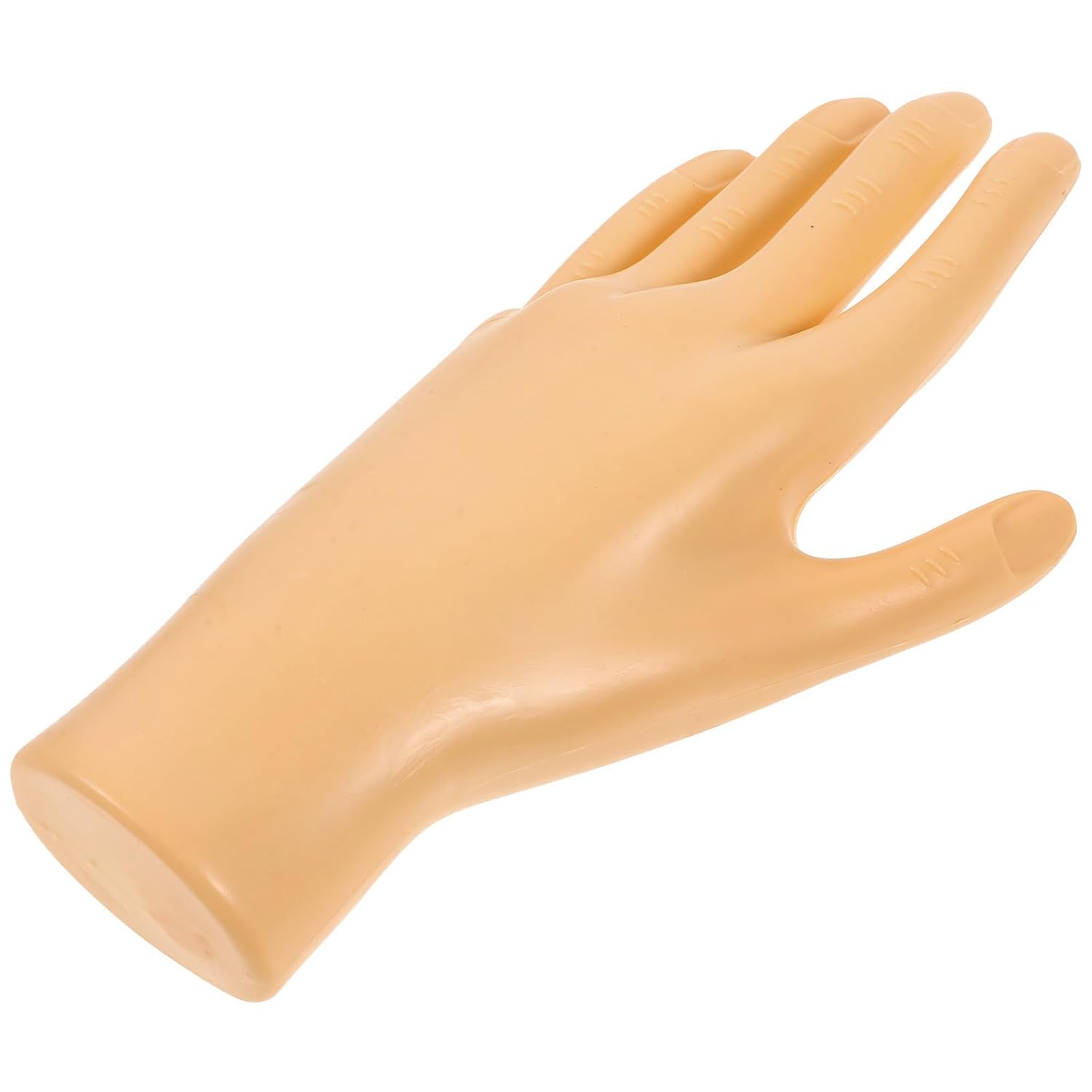 Reusable Brown Rubber Nail Practice Hand Provides Stability Realistic Fingernail Practice Tool and Photo Prop