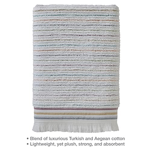 Skl Home By Saturday Knight Ltd. Subtle Stripe Bath Towel,White/Multi 28X54 #TOP1