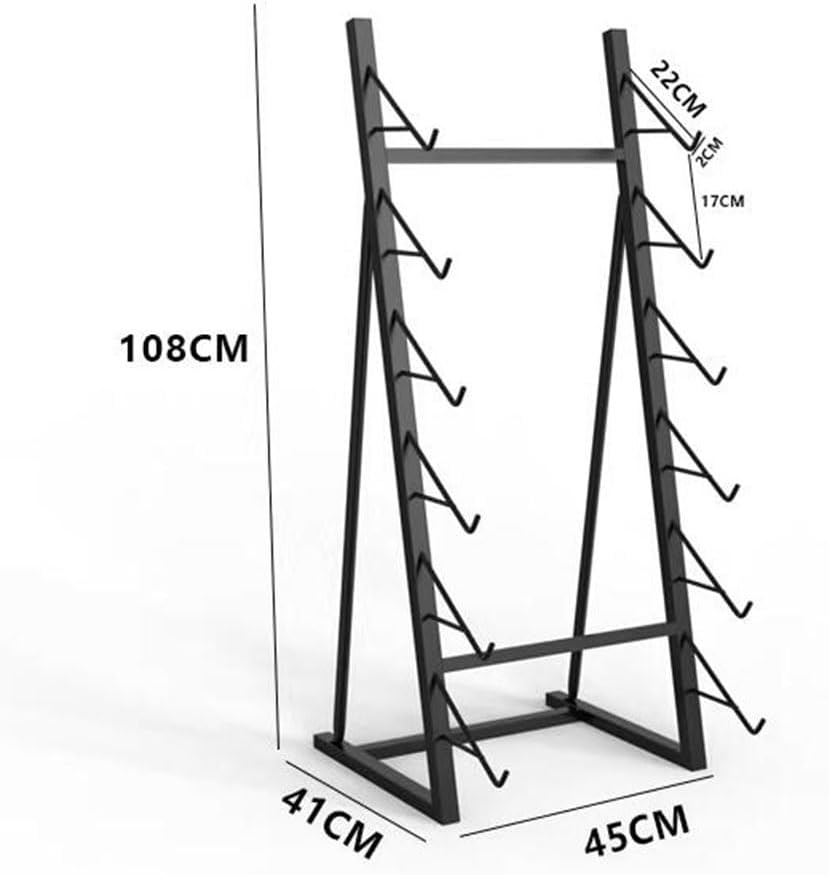 Home Gym Organize Holder, Floor-Standing Snowboard Rack, Sample Board Display Rack, Sports Mat Storage Rack (Color : Black-B, Size : 45x38x120cm)