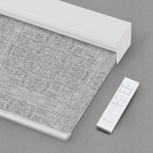 Bringnox Motorized Blinds with Remote, 100% Blackout, Voice Controlled
