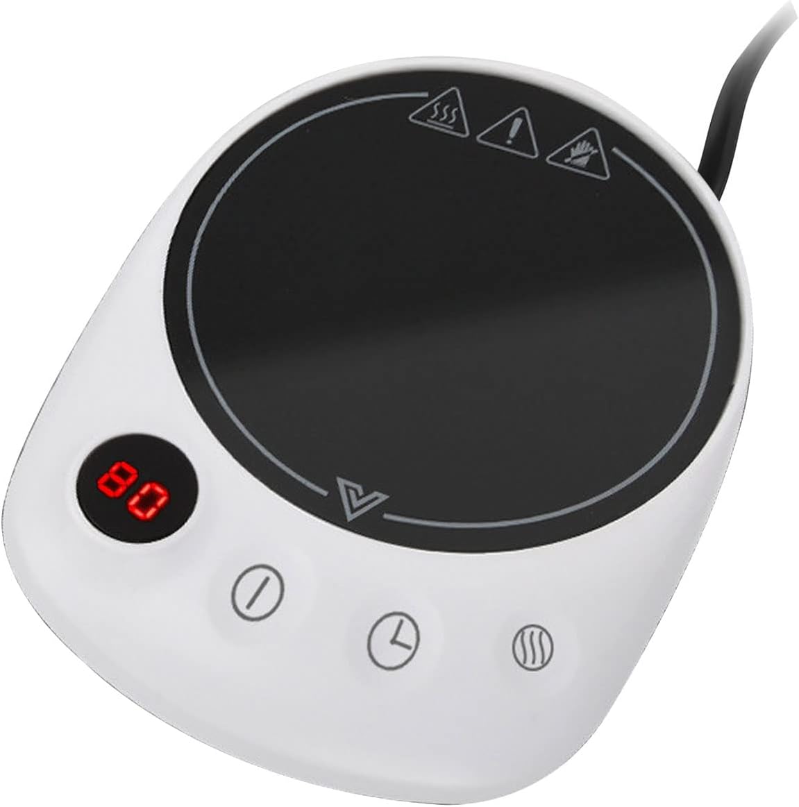 Coffee Mug Warmer Electric Cup Beverage Warmer with 5 Adjustable Temperature Touch Tech (up to 210.2℉/99℃) Auto Shut Off Cup Warmer Tea Warmer for Cocoa, Tea, Milk, White