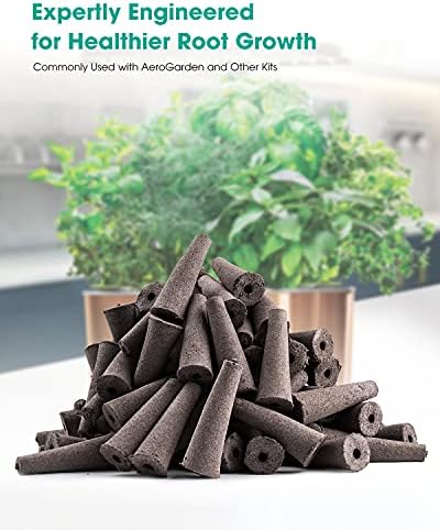 100 Pack Growth Sponges, Replacement Root Growth Sponges Seed Pods Compatible with AeroGarden, Seedling Starter Sponges Kit for Hydroponic Indoor Garden System