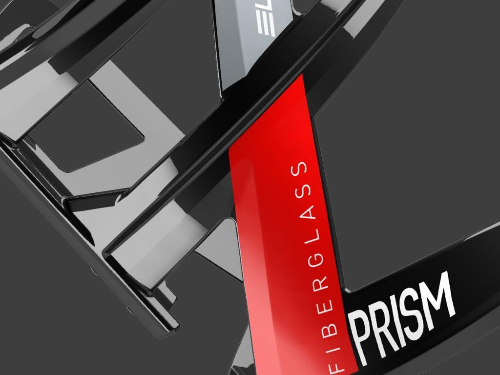 Elite Prism Right Cage (Matte Black, Black Graphic) – Side-Load, Ergonomic, and Space-Saving Bottle Cage with Reinforced Fiberglass Construction for MTB and Road