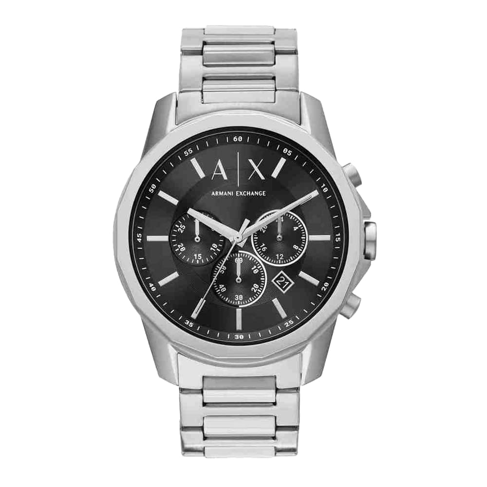 Armani Exchange Men Stainless Steel Silver Chronograph Watch Ax1720, Dial-Color:Black, Band Color:Silver (B0BKQQGKFX) Amazon Price History, Amazon Price Tracker