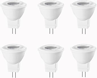 Dimmable MR11 LED Bulb - 3W GU4 Base, 12V, 300LM 4000K Neutral White, 120 Wide Beam Low Voltage Spotlight, Halogen Replacement for Indoor/Outdoor Lighting 6-Pack 3W24Vwarmwhite6pack