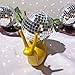 Snail Disco Ball Decor-Model Animal Figurines Retro Reflective Disco Snail Ball For Room Decor Table Ornaments (Gold)