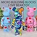 GOTIMON Blue Love Bricks Building Blocks Bear Set, 2630 Pieces, Gift for Adults and Kids