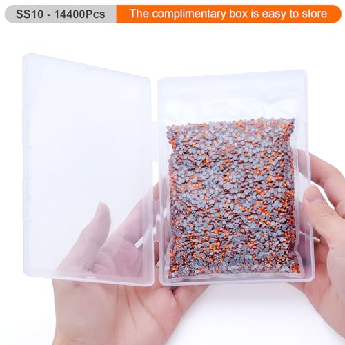 Image of Hotfix Rhinestones Bulk, 14400PCS Hyacinth Hot Fix Rhinestones for Clothes DIY Decoration Crafts, Hyacinth, SS10, 2.7-2.9mm