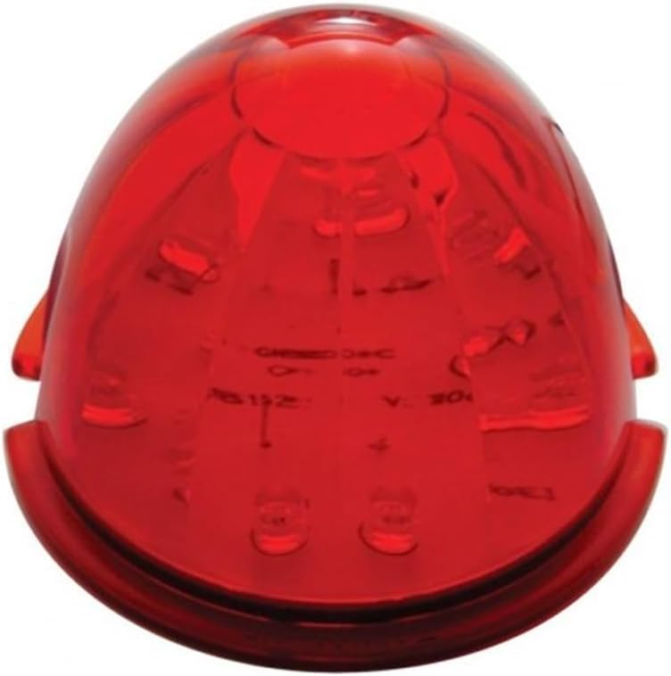 United Pacific 39678 17LED Reflector Watermelon Flush Mount Cab Light Kit w/Low Profile Bezel, Epoxy Coated & Sealed - Amber LED/Clear Lens – ONE Unit