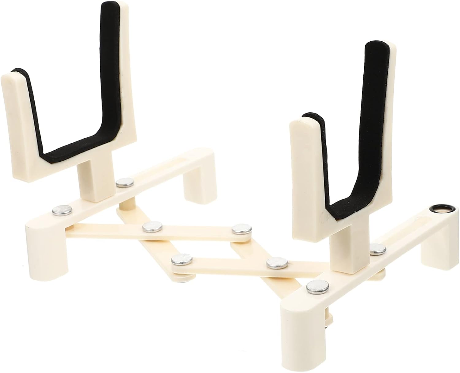 Toyvian Foldable Violin Stand Portable Telescopic Storage Rack PU White
