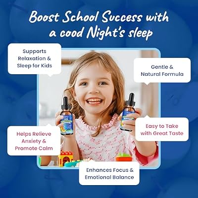 Magnesium Liquid for Kids - with L-Theanine Omega-3, Vitamin B6, D3, Zinc - Kids Magnesium Glycinate Drops for Sleep, Relaxation, Calm & Focus - 2 Fl Oz, Green Apple Flavor